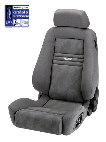 Fotel Sportowy RECARO Ergomed E Clima Artista Grey / Nardo Grey