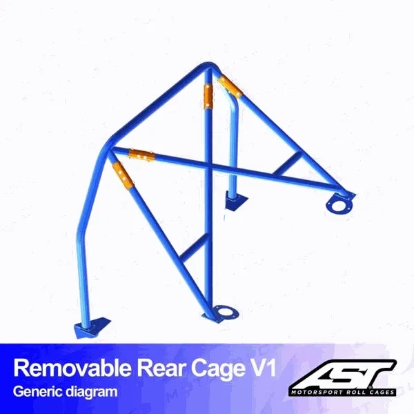 Roll Bar MERCEDES-BENZ 190 E (W201) 4-drzwiowa Sedan demontowalna tylna klatka V1