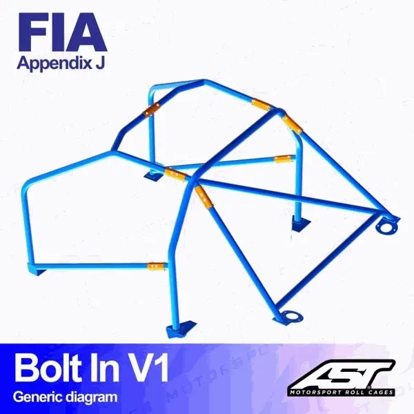 Klatka bezpieczeństwa FORD Escort (Mk5) 3-drzwiowa Coupe FWD skręcana w V1