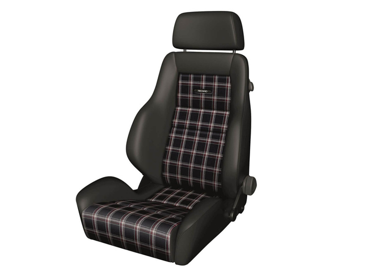 Fotel Sportowy RECARO Classic Line LS Leather Black / Karo