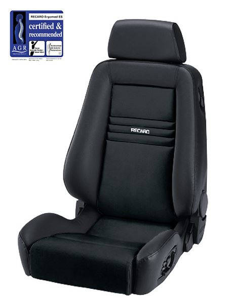 Fotel Sportowy RECARO Ergomed ES Clima Dinamica Black / Leather Black