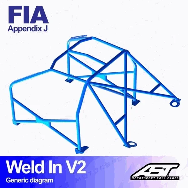 Klatka bezpieczeństwa FIAT Punto (Typ 188) 3-drzwiowa Hatchback FWD spawana w V2