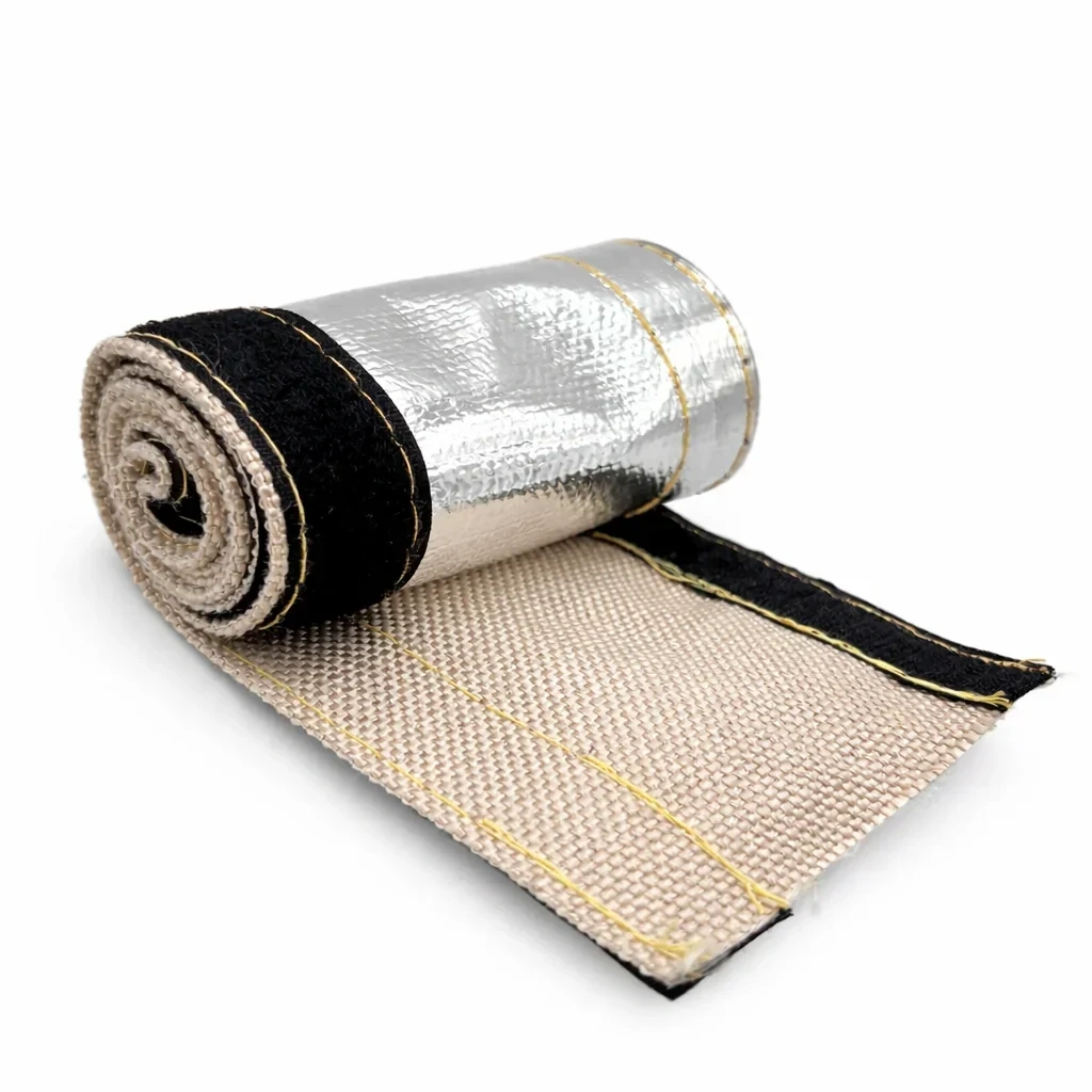 Osłona przewodu, rękaw termoizolacyjny OGC srebrny 30mm 1m rzep