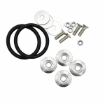 Zapinki zderzaka, klapy quick release – Srebrne