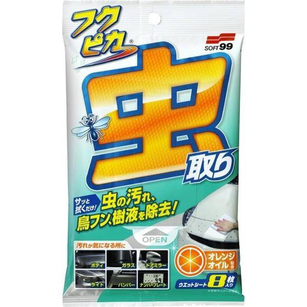 Soft99 Fukupika Bugs & Droppings Removal Wipes 8 szt. (Ściereczki)