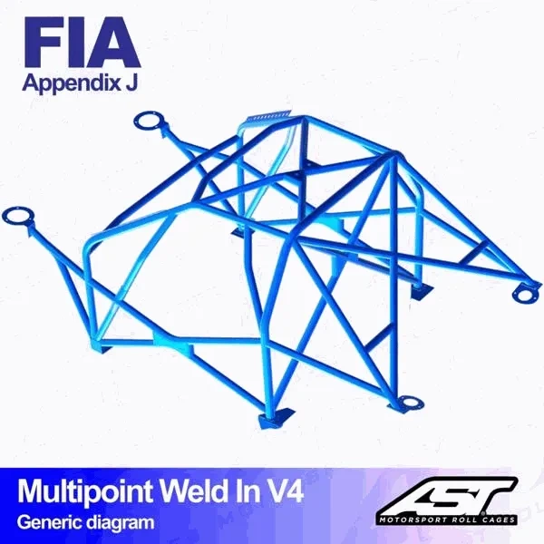 Klatka bezpieczeństwa FORD Fiesta (Mk1) (GBFT) 3-drzwiowa Hatchback wielopunktowo spawana w V4