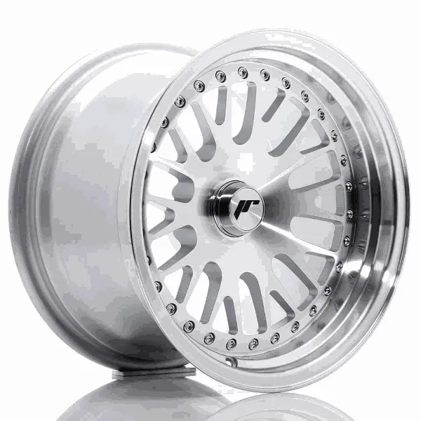 JR Wheels JR10 15x9 ET0-20 Blank Silver Machined Face