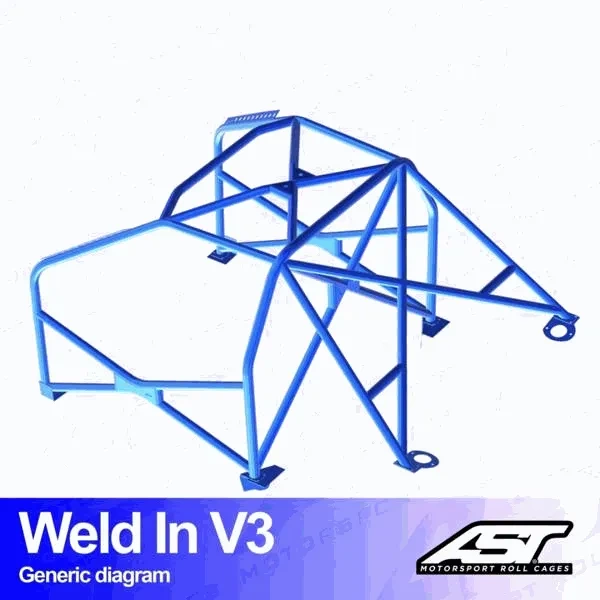 Klatka bezpieczeństwa Opel Vectra (A) 5-drzwiowa Sedan FWD spawana w V3