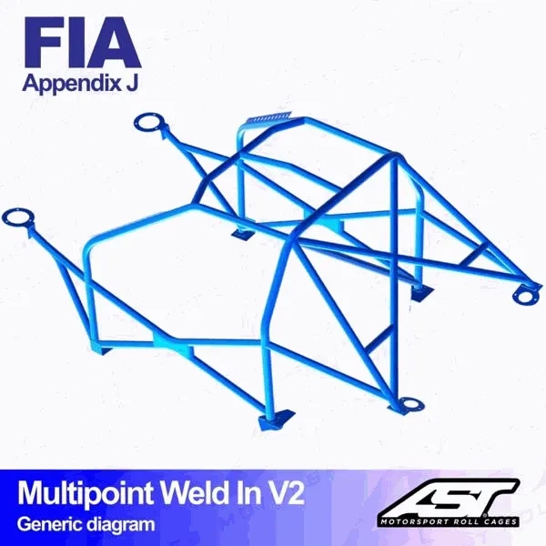 Klatka bezpieczeństwa CITROËN AX (Ph 1/2 ) 3-drzwiowa Hatchback wielopunktowo spawana w V2