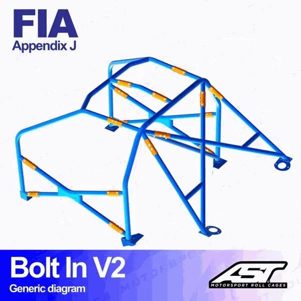 Klatka bezpieczeństwa FORD Escort (Mk5) 3-drzwiowa Coupe FWD skręcana w V2