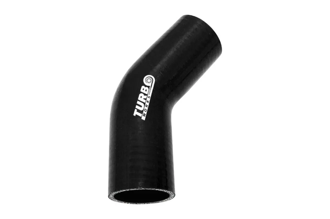 Kolanko 45st TurboWorks Black 70mm