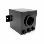 Dodatkowy zbiornik Paliwa Swirl Pot 2L z otworem na pompę Fuel Surge Tank Aluminiowy Czarny