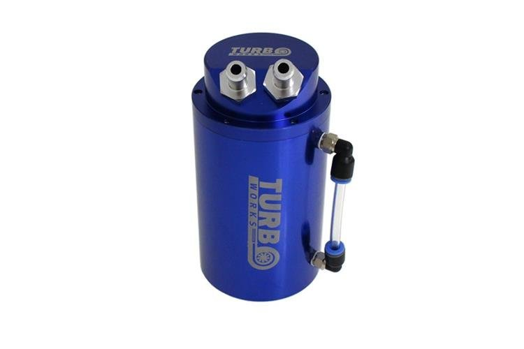 Oil catch tank TurboWorks 10mm Blue