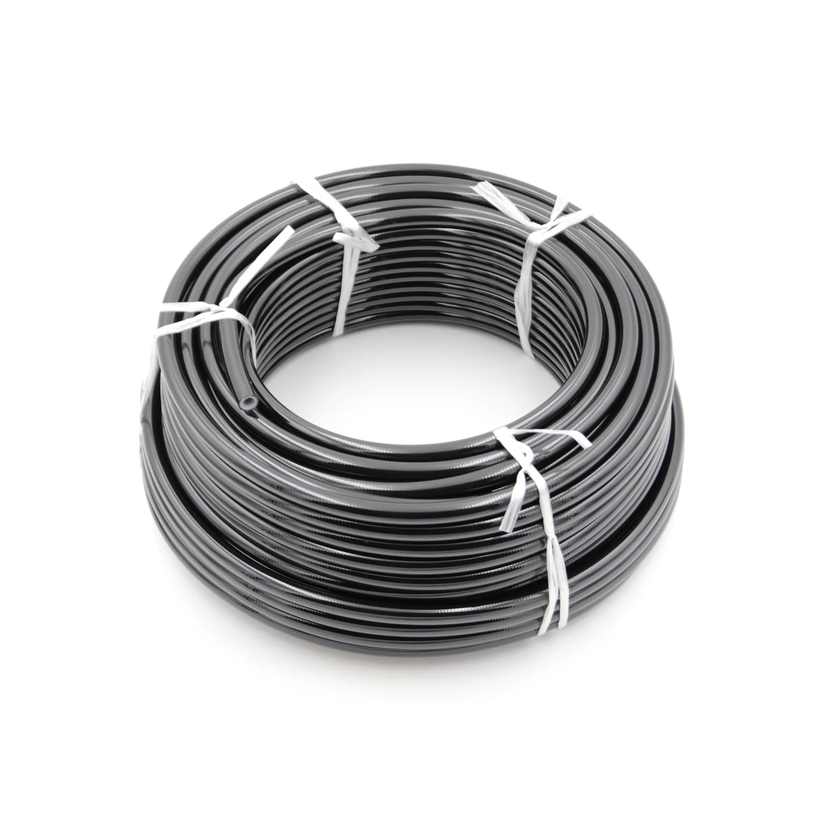 Przewód teflonowy PTFE AN4 5.5 mm w podwójnym oplocie Stal SS + PVC