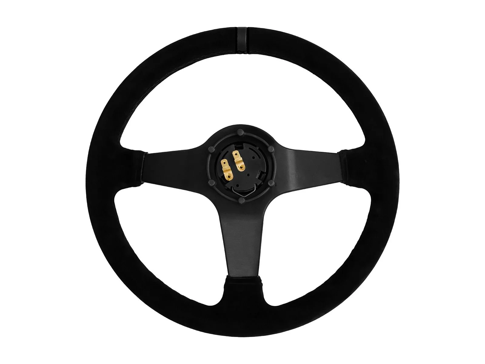 Sportowa kierownica JR Spec 350mm odsadzenie 80mm - Czarny pasek