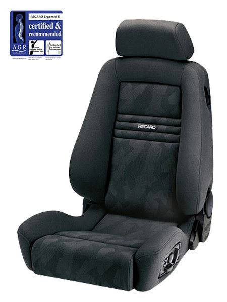 Fotel Sportowy RECARO Ergomed E Clima Artista Black / Nardo Black