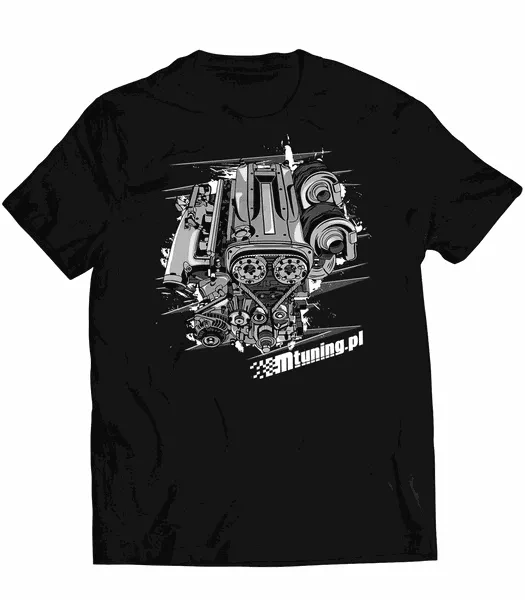 Koszulka T-Shirt MTuning Czarna Engine RB25 M