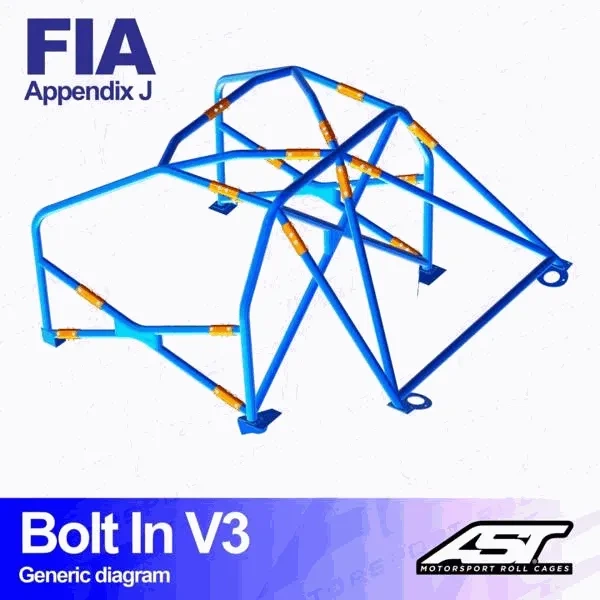 Klatka bezpieczeństwa RENAULT R11 (Ph 1/2) 3-drzwiowa Coupe skręcana w V3