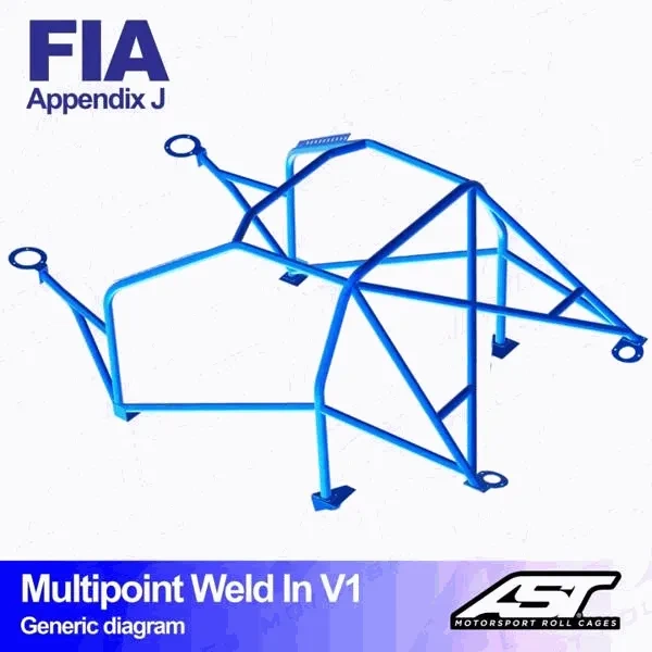 Klatka bezpieczeństwa CITROËN AX (Ph 1/2 ) 3-drzwiowa Hatchback wielopunktowo spawana w V1