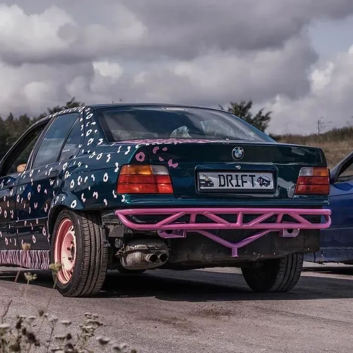 Bashbar + Jackpoint tył BMW E36 podwójny wzmocniony Drift Sport KJS Manda Custom