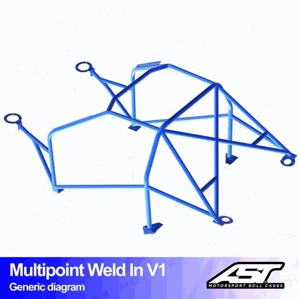 Klatka bezpieczeństwa PEUGEOT 407 Coupe (6C/J ) 2-drzwiowa Coupe wielopunktowo spawana w V1