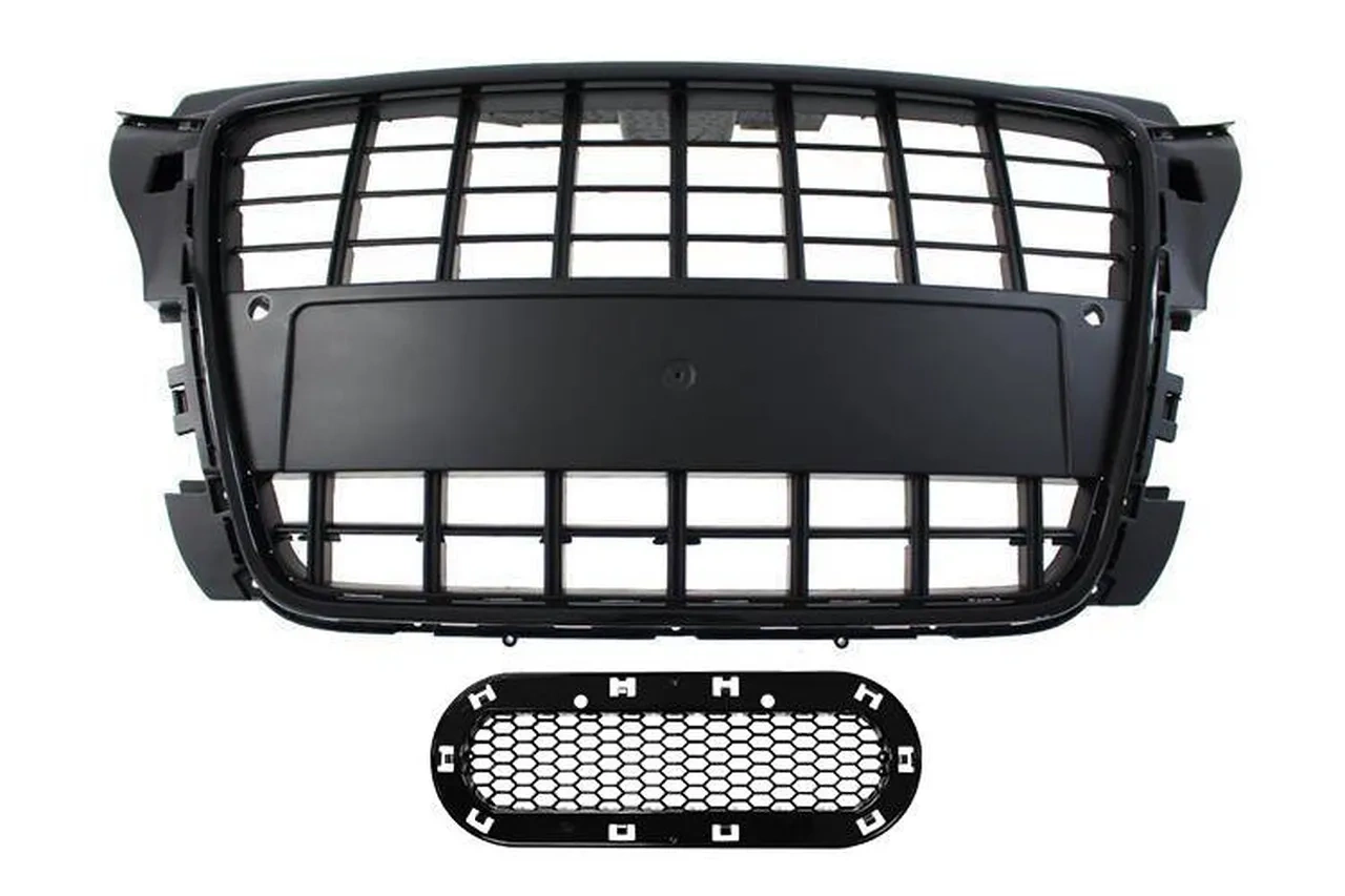 Grill Audi A3 8P S8-Style Bright Black 09-12 PDC