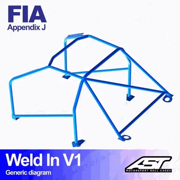 Klatka bezpieczeństwa FIAT Punto (Typ 188) 3-drzwiowa Hatchback FWD spawana w V1