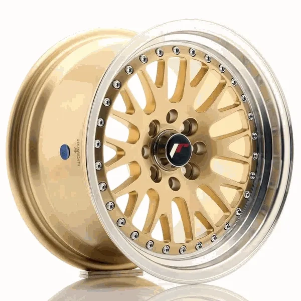 JR Wheels JR10 15x8 ET15 4x100/114 Gold w/Machined Lip