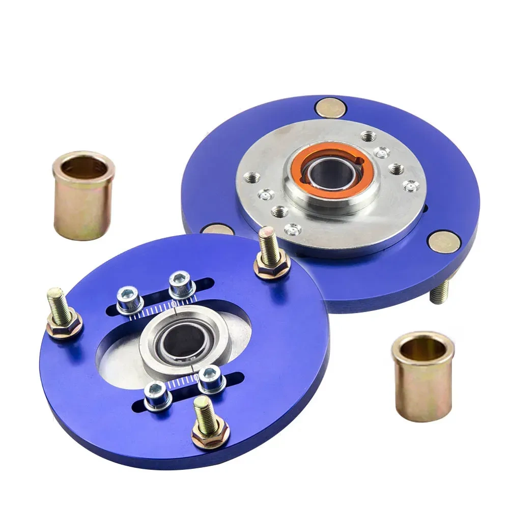 Camber plates BMW E36 gwint drift stance zestaw komplet MXR mocowania amortyzatora NIEBIESKIE