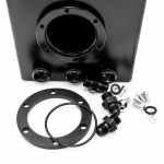 Dodatkowy zbiornik Paliwa Swirl Pot 2L z otworem na pompę Fuel Surge Tank Aluminiowy Czarny