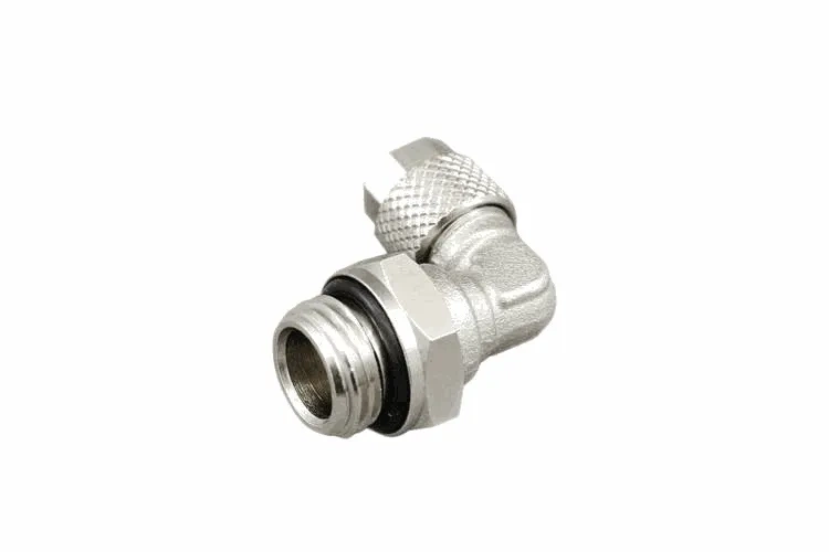 ZŁĄCZKA METALOWA SKRĘCANA 6/4mm na 1/4" - kątowa