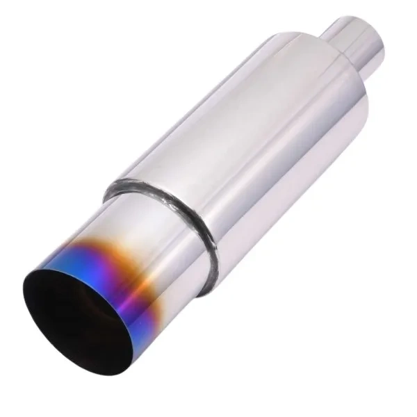 Sportowy tłumik końcowy przelotowy basowy smoke 57mm 2,25" końcówka 89mm