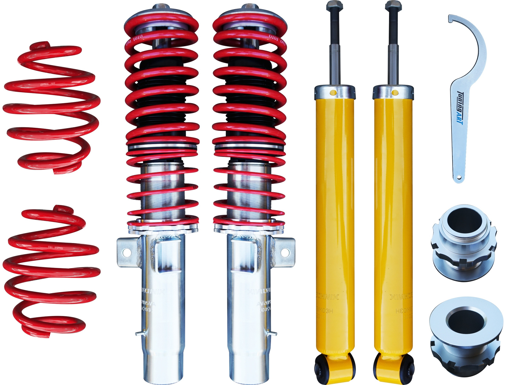 Gwint do BMW E46 TATechnix kompletny zestaw zawieszenie regulowane TUV X3
