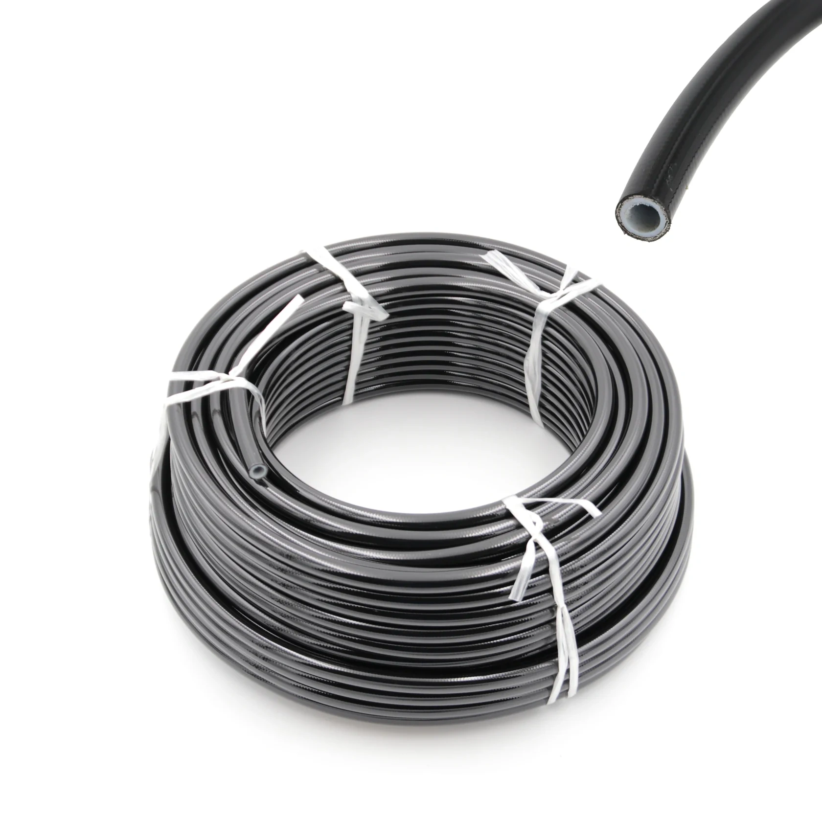 Przewód teflonowy PTFE AN10 14 mm w podwójnym oplocie Stal SS + PVC