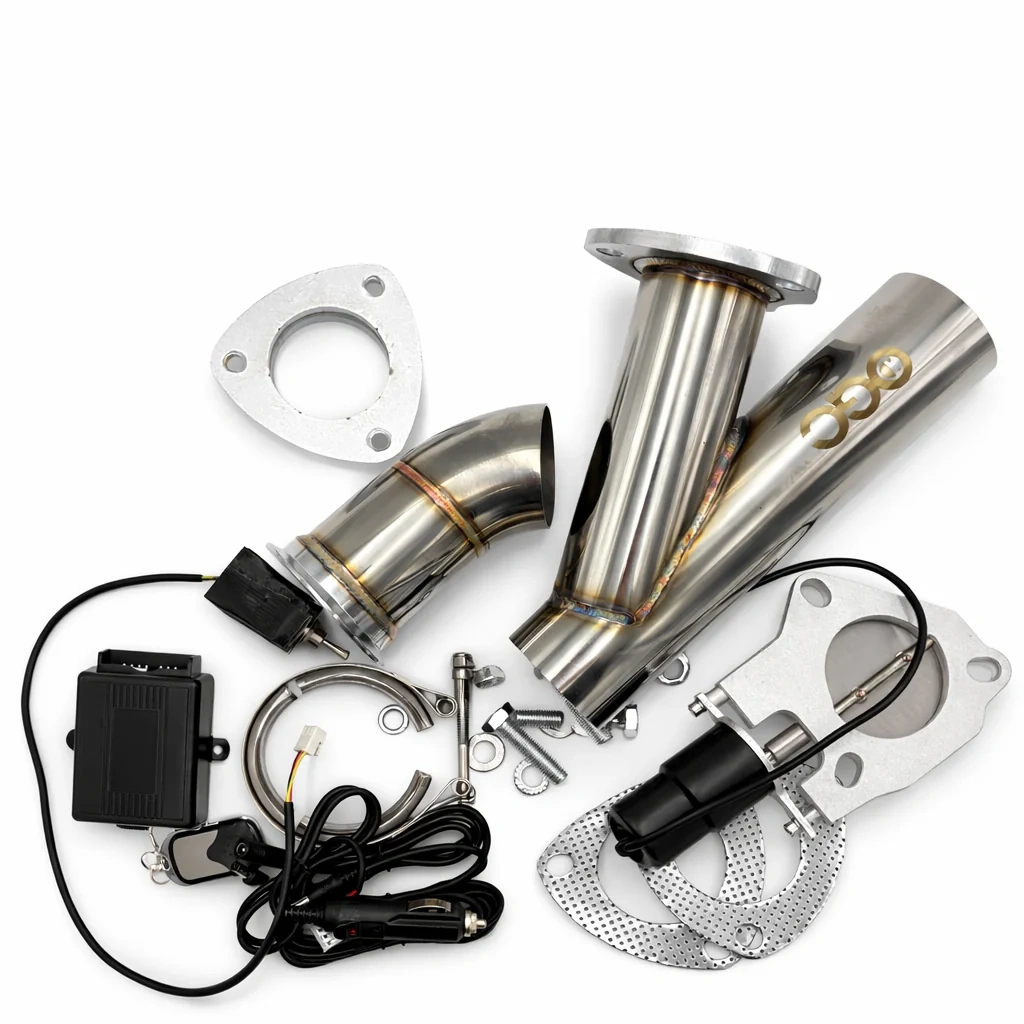 Przepustnica wydechu elektryczna 3″ 76mm V-band pilot i przełącznik