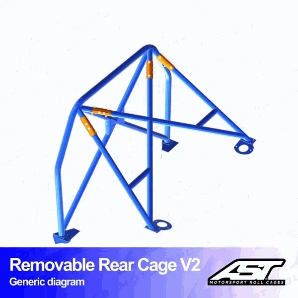 Roll Bar LANCIA Delta wtegrale (Tipo 181) 5-drzwiowa Hatchback demontowalna tylna klatka V2