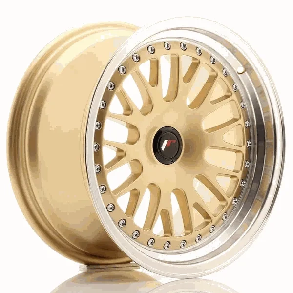 JR Wheels JR10 16x8 ET20 Blank Gold w/Machined Lip