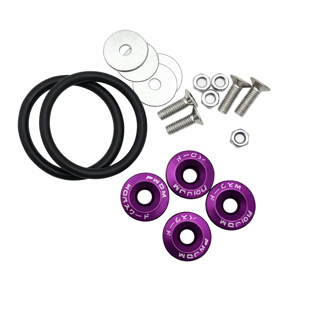 Zapinki zderzaka, klapy quick release – Fioletowe