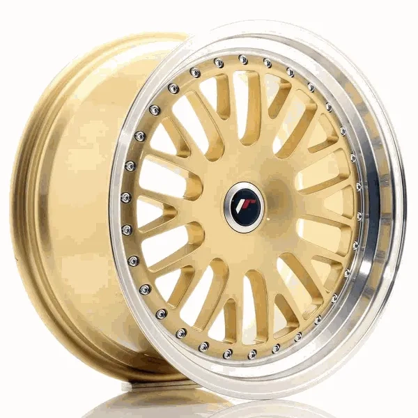 JR Wheels JR10 17x8 ET35 Blank Gold w/Machined Lip