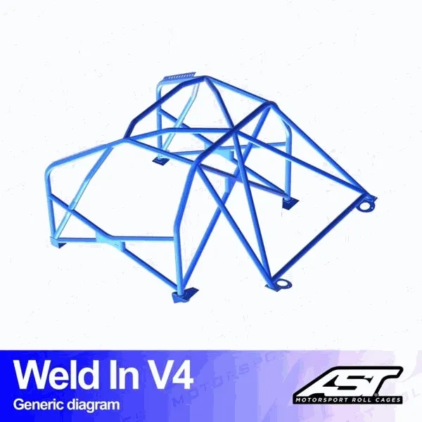 Klatka bezpieczeństwa PORSCHE 996 2-drzwiowa Coupe AWD spawana w V4