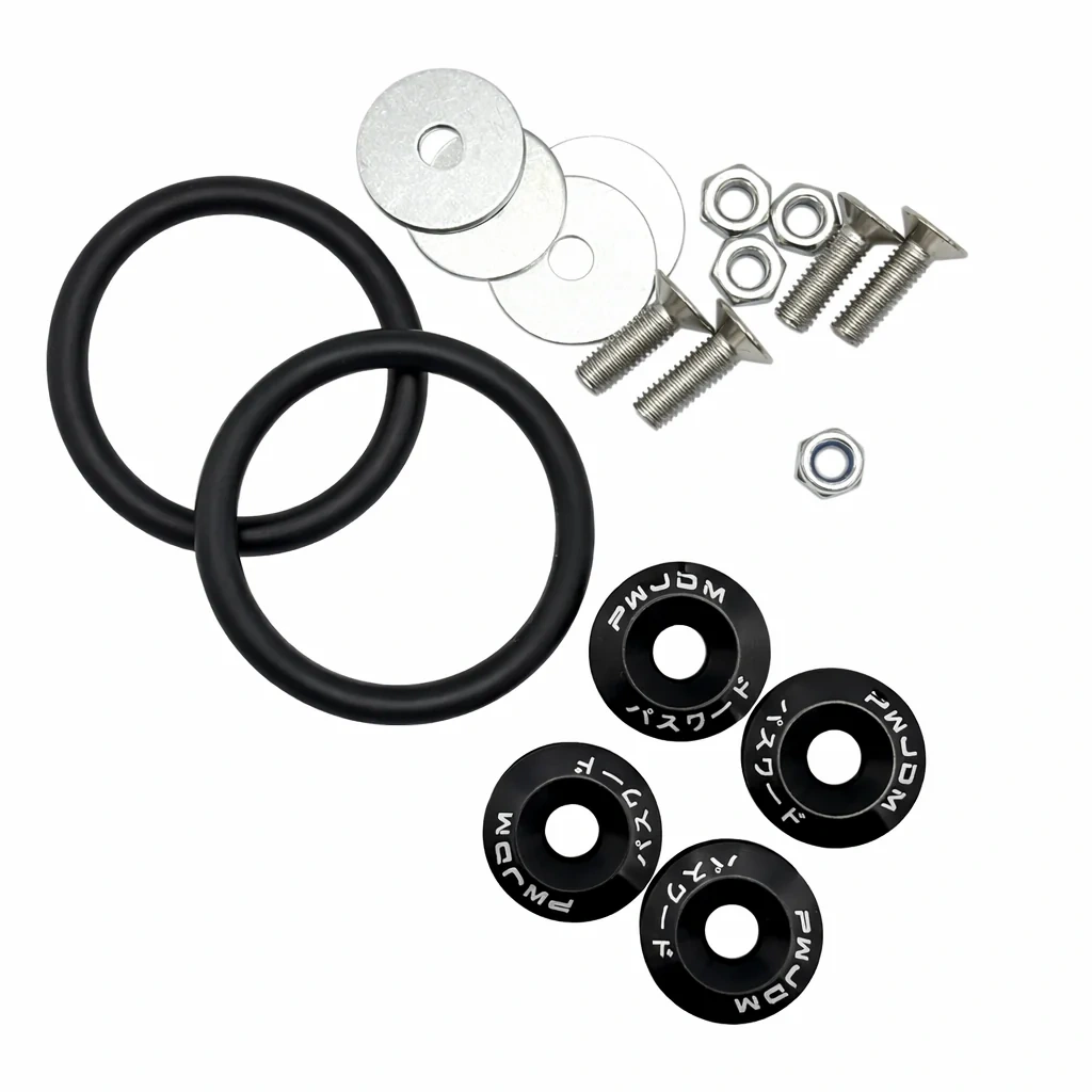 Zapinki zderzaka, klapy quick release – Czarne