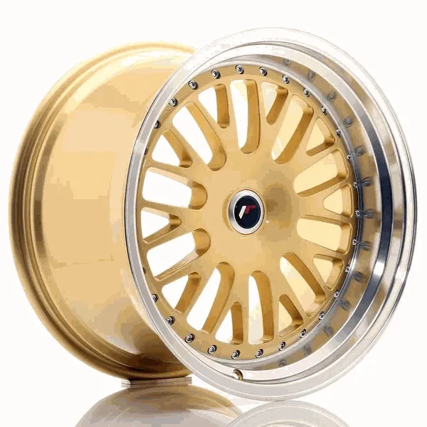 JR Wheels JR10 19x11 ET15-30 Blank Gold w/Machined Lip