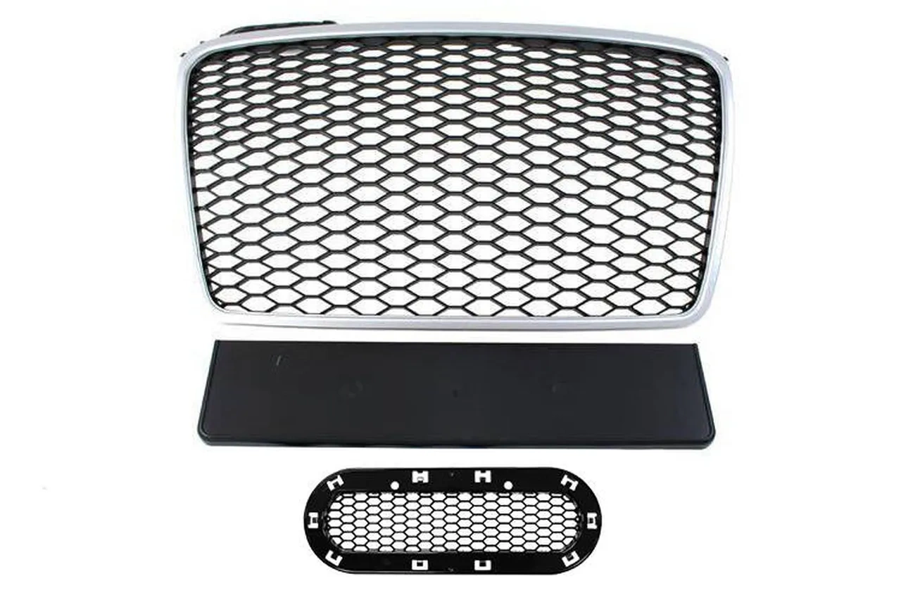 Grill Audi A4 B7 RS-Style Silver-Black 04-08