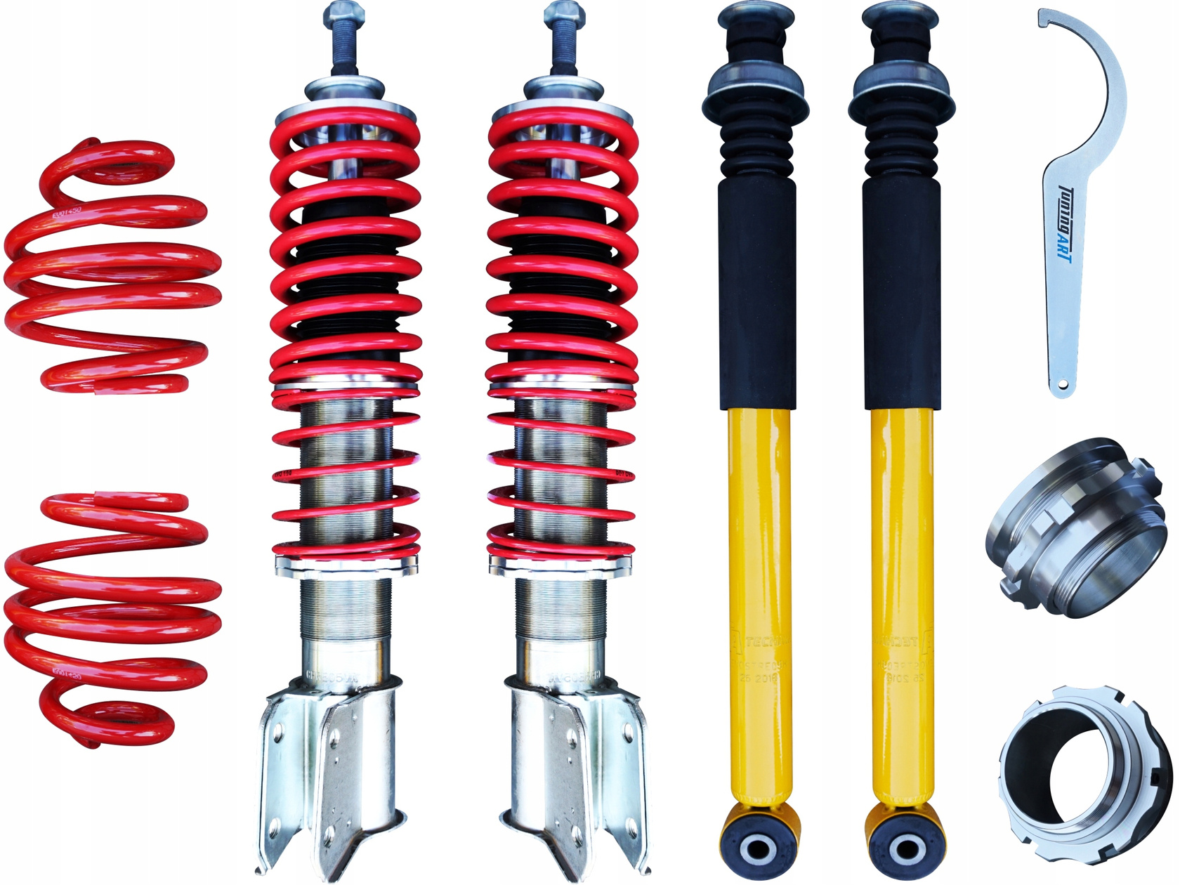 TA Technix zawieszenie gwintowane pasujące do Renault Clio II, - rozstaw otworów kolumny 58 mm